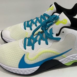 Size 8- Nike Renew Elevate White Volt Light Blue Fury 2021. NWOB basketball